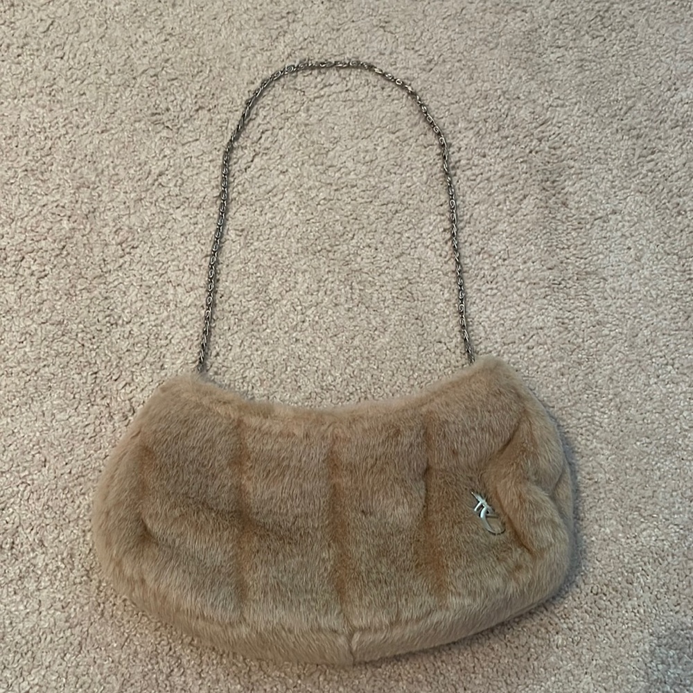 90s Faux fur over the shoulder purse